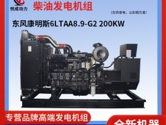 200KW東風(fēng)康明斯柴油發(fā)電機(jī)組視頻 柴油機(jī)型號(hào)6LTAA8.9-G2